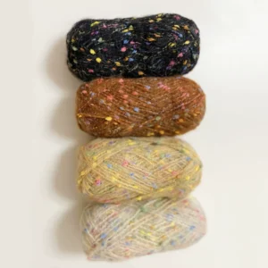Colorful Rainbow Candy Colored Dots Hand Knitting Weaving Mohair Acrylic Polyester Nylon Blended Fancy Yarn for Blanket and Hat