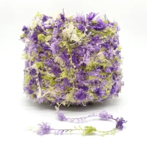Colorful Space Dyed Chrysanthemum Fancy Yarn Soft Fluffy Acrylic Polyester Blend Flower Yarn for DIY Hand Knitting Crochet Scarf