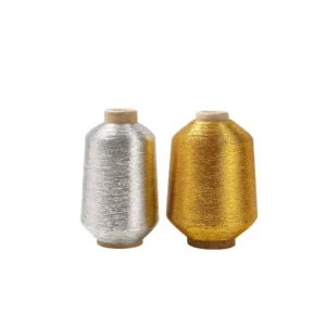 Colors 75D Knitting Ms MH MX Type Metallic Weaving Yarn 150D Lurex PET Knitting Metallic Thread