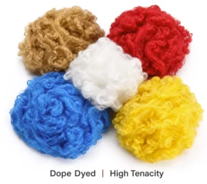 Coloured 100% Polyester Staple Fiber PSF GRS Certified Filling Material and Spinning Yarn Solid Dyed for Global Supply