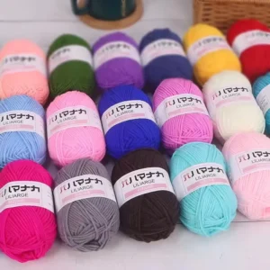 Combed 25g Knitting Yarn 100% Recycled Cotton Dyed Spun Yarn Crochet Milk Cotton Yarn