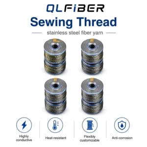 Conductive Yarn for Anti-Static Sewing Raw Pattern Cleanroom Apparel with OE Technics