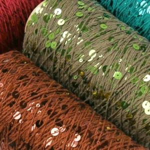 Cotton Blended Fancy Dyed Beaded Sequined Yarn 3mm-6mm Eco-Friendly High Tenacity for Hand Knitting & Crochet