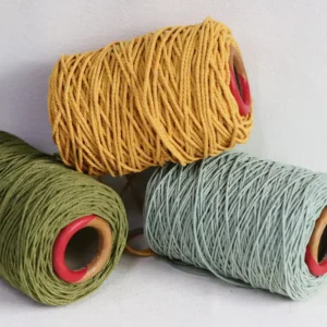 Cotton Poly Macrame Cord Thick 3mm Colored Yarn for Hand Knitting Carded Fancy Yarn with Dyed Pattern