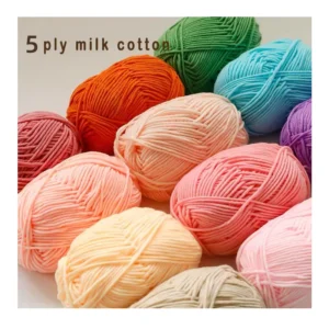 Cotton Sewing Thread China 5ply Milk Cotton Yarn Supplier Crochet Hand Knitting Yarn for Children