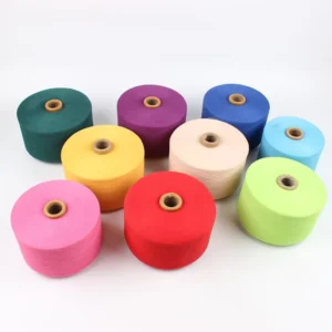 Cotton Yarn Colorful Regeneration Blend Thread 20/2 Recycled Polyester Cotton Yarn for Knitting Weaving