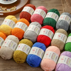 Crochet Cotton Acrylic Blended Yarn Knitting Blended Yarn Combed Cotton Yarn for Hand Knitting