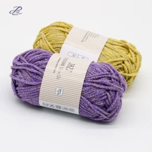 Crochet Tube Yarn Big Loop Yarn for Fancy Knitting 58% Wool with 42% Ramie Blended Tape Yarn