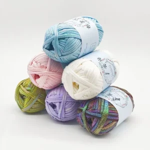 Cross Border Bestseller Iridescent PU Polyester Yarn Strips Personalized DIY Handwoven Bags Metallic Finish