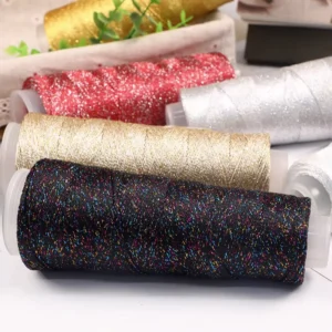 Cross border Gold silver Seven color Dyed Fancy Cotton Yarn Meteorite Glitter Hand knitting DIY Pure Cotton Shimmering Model