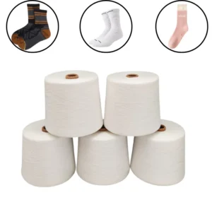 Custom 32s-200s Sock Yarn Industrial Knitting Machine Raw White Bleached High Elastic Anti-Pilling Eco-Friendly Ring Spun Yarn