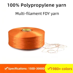Custom 450D 100% Polypropylene Yarn FDY PP Filament Yarn with GRS Certification for Weaving Backpack Strap