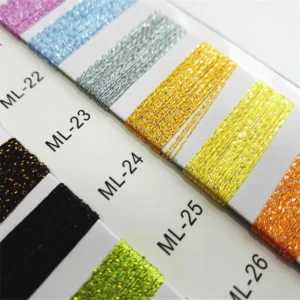 Custom Colorful Reflect Brilliant Light Bright ML Type Lurex Metallic Yarn for Knitting