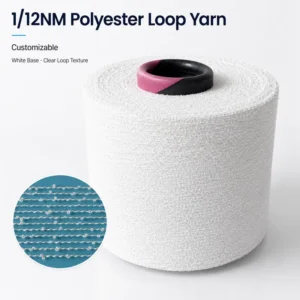 Custom Colors Available Fancy Yarn 12 Nm Polyester Acrylic Loop Yarn Z Twist for Hand Knitting Sweater