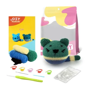 Custom DIY Amigurumi Animal Crochet Kit Beginners Complete Starter Knitting Craft Set Video Tutorial Gift Cotton Doll