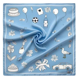 Custom Design Luxury Print Square Silk Satin Head Scarf Bandana Foulard Silk Scarves for Women Stylish