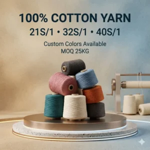 Custom Dyed Combed 100% Cotton Yarn with Good Evenness Various Counts & Colors for Knitting Socks Towels Garments