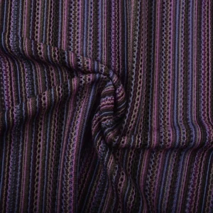Custom Made 98% Polyester 2% Spandex 180GSM Warp Yarn Dyed Stretch Knitting Fabric for T shirt Dress