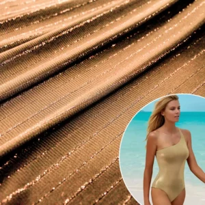 Custom Plain Nylon Metallic Luster Mesh Spandex Quick Dry Stretch Fabric for Boys Girls Evening Dresses Swimwear Skirts
