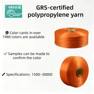 Customizable 100% Polypropylene Yarn 900D Compliant with GRS Certified for Seat Belts and Hand Knitting
