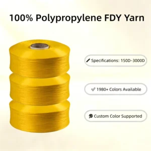 Customizable FDY PP Yarn High Tenacity Yellow Polypropylene Filament 800D for Camping Chairs 100% Polypropylene Yarn