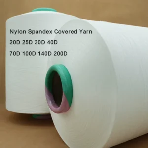 Customizable Nylon 66 Spandex Covered Yarn 20d 40d 70d One Step Spinning For Stretch Fabrics and Yoga Socks
