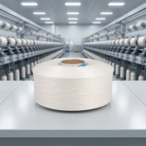 Customizable Twisting & Colors 100% Recycled Polyester FDY Raw White 150D/36F Yarn for Luggage and Travel Goods