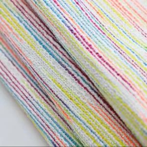 Customized Breathable Double Faced Polyester Cotton Stripes Knitwear Fabric for Bag Manufacturing