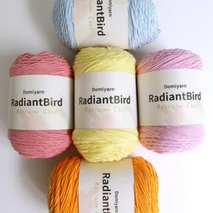 Customized Colorful Rainbow Pure 100G/2Mm Blended for Scarf Pillow Blanket Milk Cotton Yarn