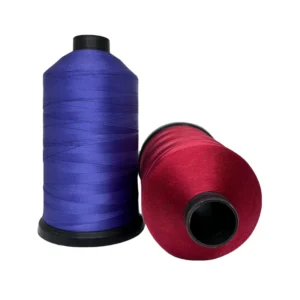 Customized Colors 500D/3 Filament Polyester Bonded Thread TEX150 High Strength Sewing Machine