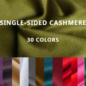 Customized Luxury Quality Designer Single Sided Face Wool Cashmere Fabric Worsted Yarn Type Heavyweight Eco Friendly 420GSM for