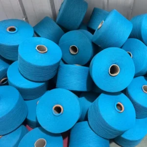 Customized Peacock Blue Ne 5s 21s Polyester Cotton Blended Dyed T/C 70/30 Recycled Yarn Anti-Bacteria Moisture-Absorbent Yarn
