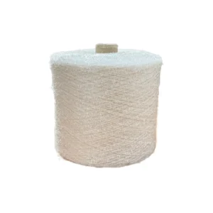 Customized Scarves Socks Hand Knitting 100% Polyester 0.7cm Specialty Sweater Clothing Fabric White Fancy Yarn