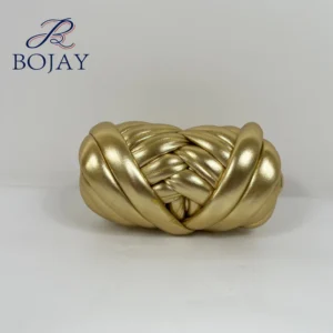 Customized Weight 2.5cm Metallic Glossy Leather Yarn Chunky Hand Knitting Braid Tube Yarn