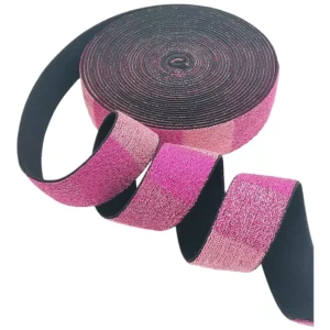 Customized Woven Stretchable Elastic Knitted Webbing Double Color Suitable for School Students Lanyard