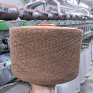 Customized Yellow Coffee Ne 7s 21s Rotor Spun T C 70 30 Blended Yarn High Quality Regenerated Dyed Anti Bacteria