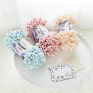 Cynthia Fashion Fingering Loops Yarn 100G 100% Polyester Fancy Finger Loop Yarn with Factory Price