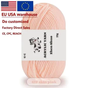 DIY Handmade Crocheted Wool Ball Acrylic 50g Five Strand Wool Ball Over 90 Different Colors and Custom Services Available
