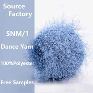 Dance Yarn 100% Polyester Fancy Knitting Yarn Soft Fluffy Lightweight Brushed Yarn for Sweater Scarf Garment Factory