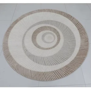 Decorative Coffee Brown Color Big Center Rug Soft Woven Round Jute Wilton Floor Area Carpet Rug Living Room Bedroom