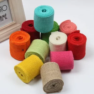 Decorative Jute Lace Ribbon Jute Burlap Ribbon 6mm Jute Ribbon for Christmas Wreath Decoration