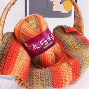 Dimuni 100g Anti Static Cashmere Wool Yarn Dyed Pattern for Hand Knitting & Crochet for Sewing & Weaving Sweaters