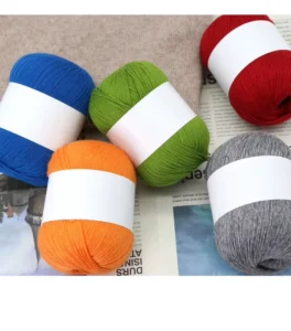Dimuni Bleached Mink Wool Cashmere Blended Yarn 14S 2 Anti Pilling 50g roll Crochet Hand Knitting Sewing Weaving