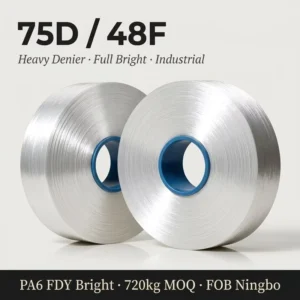 Ding zhi High Gloss FDY BR 75D 48F High Filament Satin Effect Nylon Yarn Anti Bacteria Moisture Absorbent Anti Pilling Features
