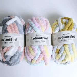 Domi Popular Selling Finger Show Eco 226 for Crochet Cushion Blanket Chunky Chenille Soft Yarn
