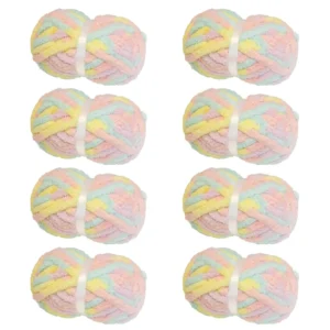 Domi Yarn High Quality Brand Vacuum Packed Low Shipping Costs Finger Show 226G For Crochet Cushion Blanket Chunky Chenille Yarn