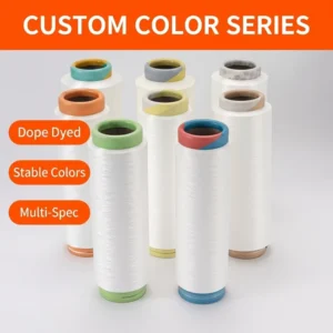 Dope Dyed Colored Polyester DTY Yarn 150D/48F 300D/96F High Color Fastness for Textile
