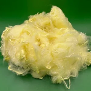 Dope Dyed Yellow 1.4D 38mm PSF Virgin Solid Polyester Staple Fiber Artificial Fur Fleece Fabric Blanket Warm Spinning Textile
