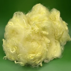 Dope Dyed Yellow 1.4D 38mm Virgin Polyester Staple Fiber Spinning Yarn Filling Material for Garment Home Textile Material