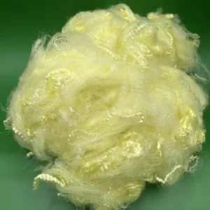 Dope Dyed Yellow Virgin Solid 1.4D 38mm Polyester Staple Fiber for Carpet Rug Tapestry Sofa Cover Curtain Decorative Textile